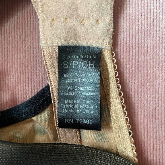 - Babydoll Chemise with Sheer Black Lace Trim - Picture 4 of 4